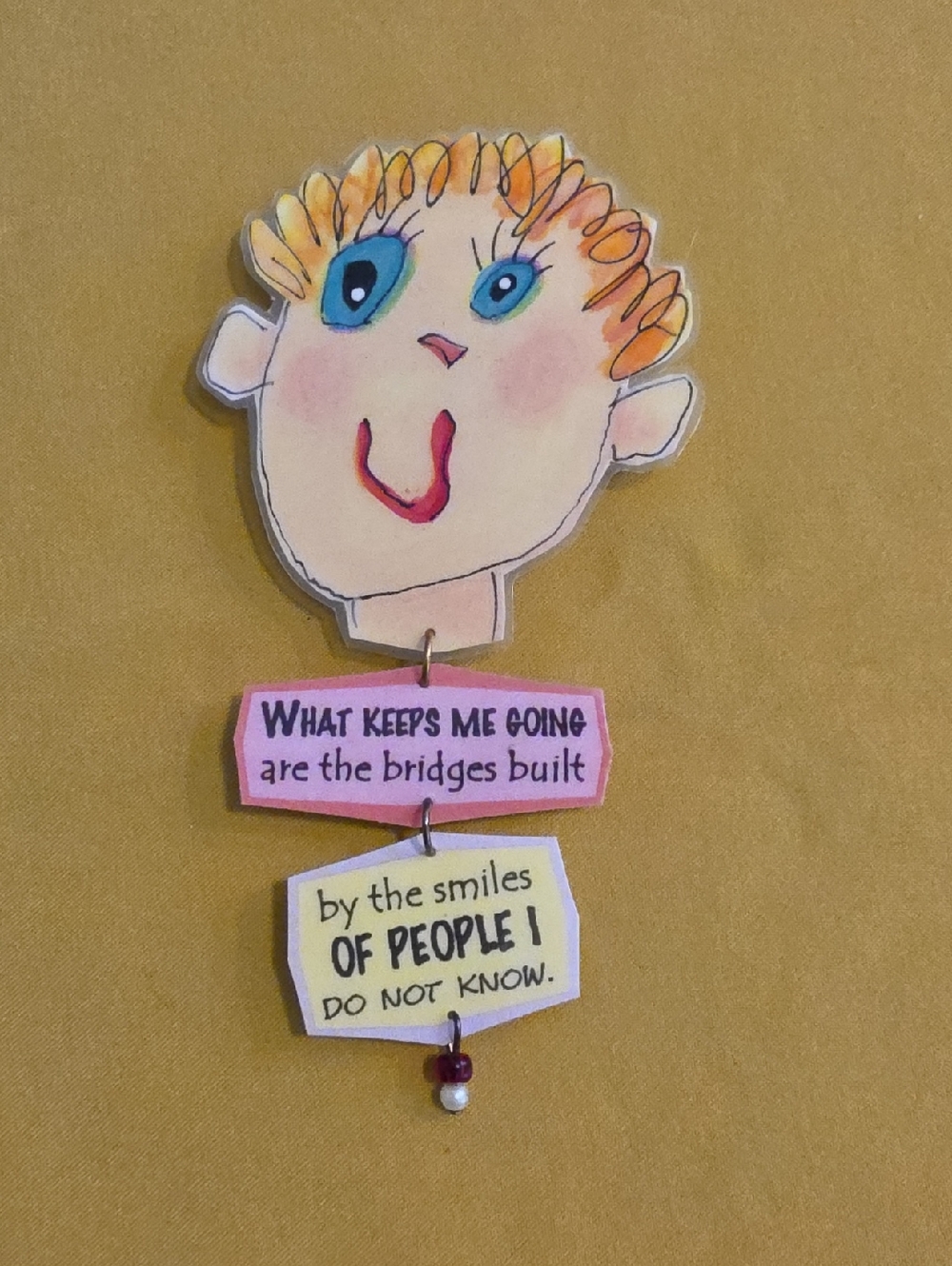 Magnetic & Whimsical Laminated Art Piece Designed With an Uplifting Message